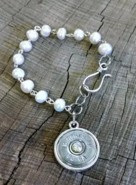 20 Gauge Nickel Pearl Shotgun Bracelet