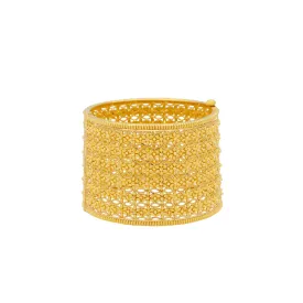 22K Gold Cuff Bangle W/ Open up Screw, 94.9gm