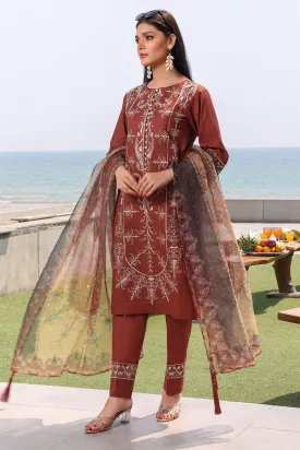 3 Pcs Unstitched EMB Lawn Suit KCNE-1783