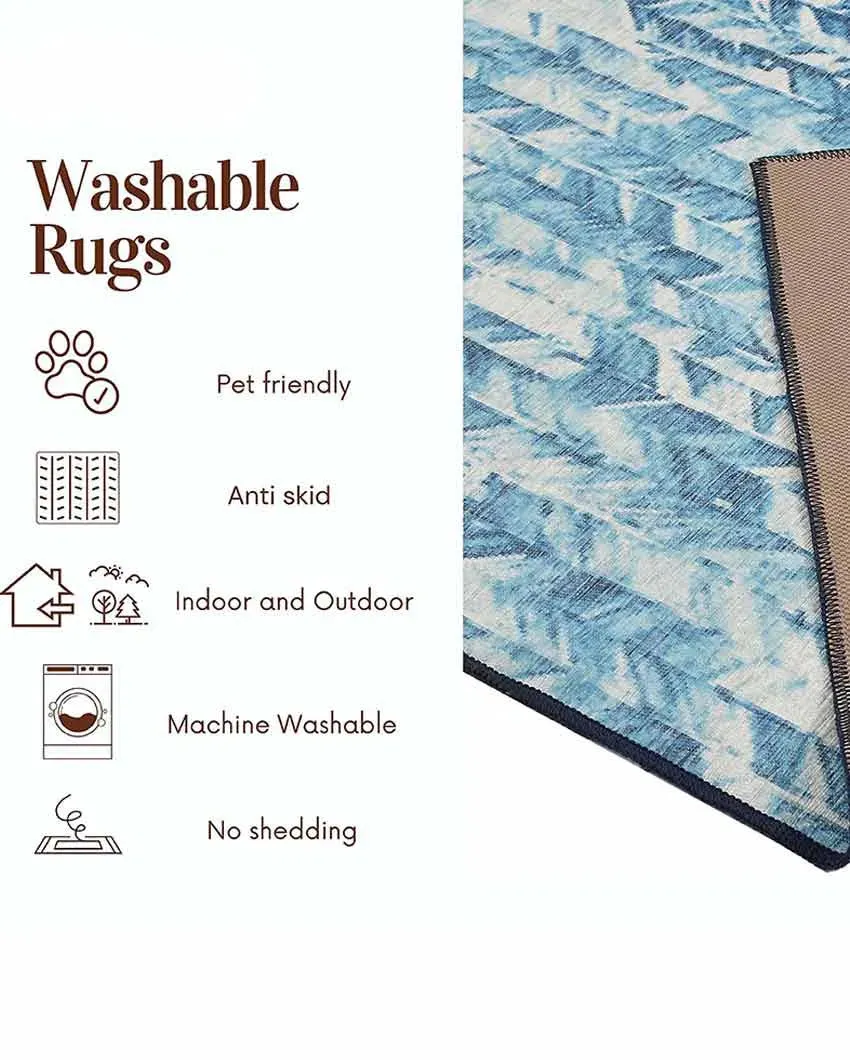 Abstract Washable Polyester Carpet | Multiple Colors | 6 X 4 Ft