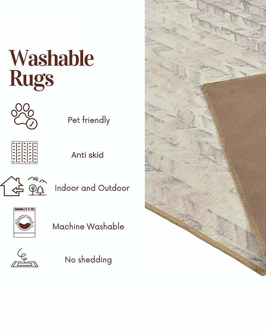 Abstract Washable Polyester Carpet | Multiple Colors | 6 X 4 Ft