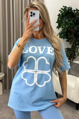 Alfie Blue Love Slogan Graphic Print T-Shirt