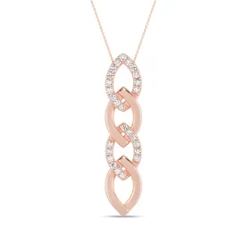 Alternating Cascading Diamond Waterfall Necklace