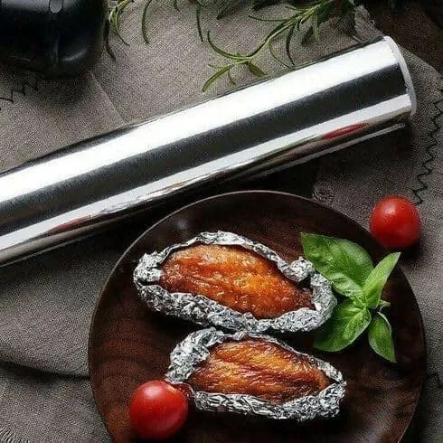 Aluminum Silver Foil Roll Paper for Kitchen Perfect for Cooking, Baking and Packing Food (Multi Sizes)