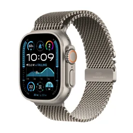 Apple Watch Ultra 2 GPS   Cellular 49mm Natural Titanium Case with Natural Titanium Milanese Loop - Medium