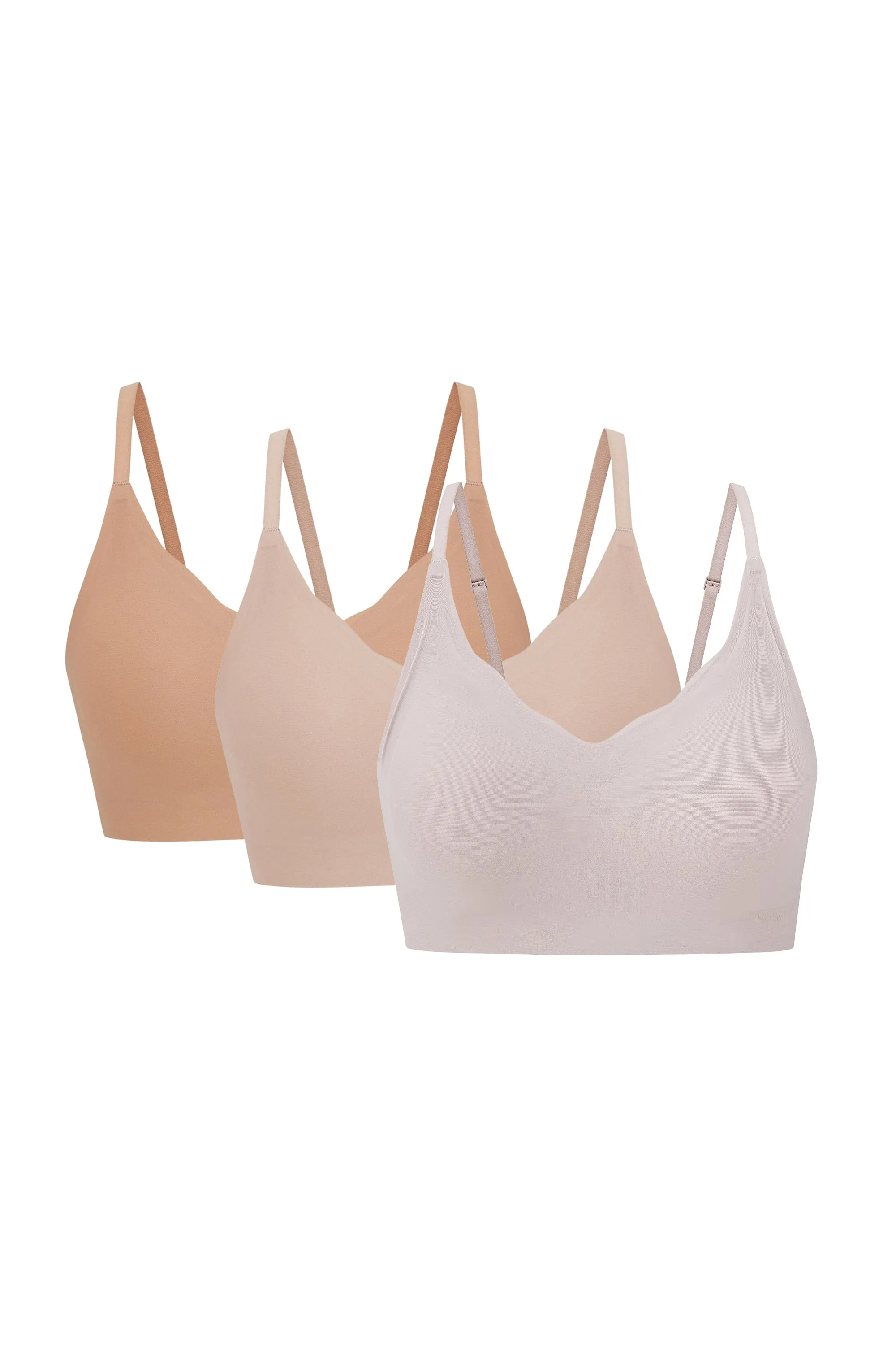 Barely Zero Fixed Cup Wavy Bra Trio