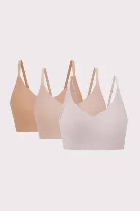 Barely Zero Fixed Cup Wavy Bra Trio