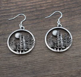 Beautiful Moonlit Forrest Earrings