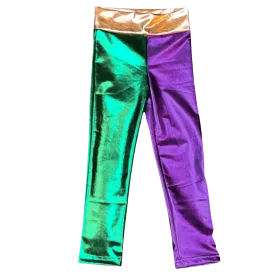 Belle Cher Leggings - Metallic Mardi Gras