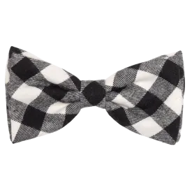 Bow Tie | Black & Off-White Buffalo Check