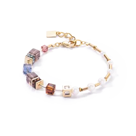 Bracelet GeoCUBE® Fusion Precious Pearl Mix gold-autumn