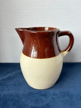 Brown & Tan Pottery Pitcher