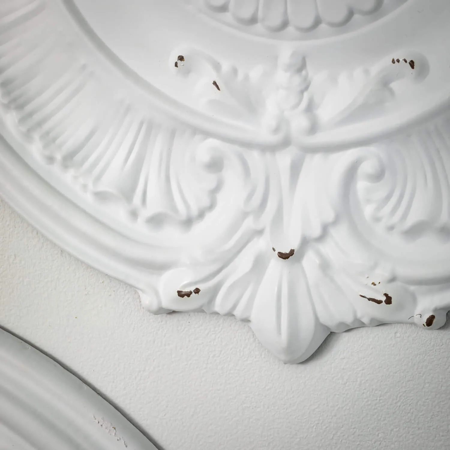 Brushed White Wall Medallions