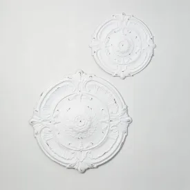 Brushed White Wall Medallions