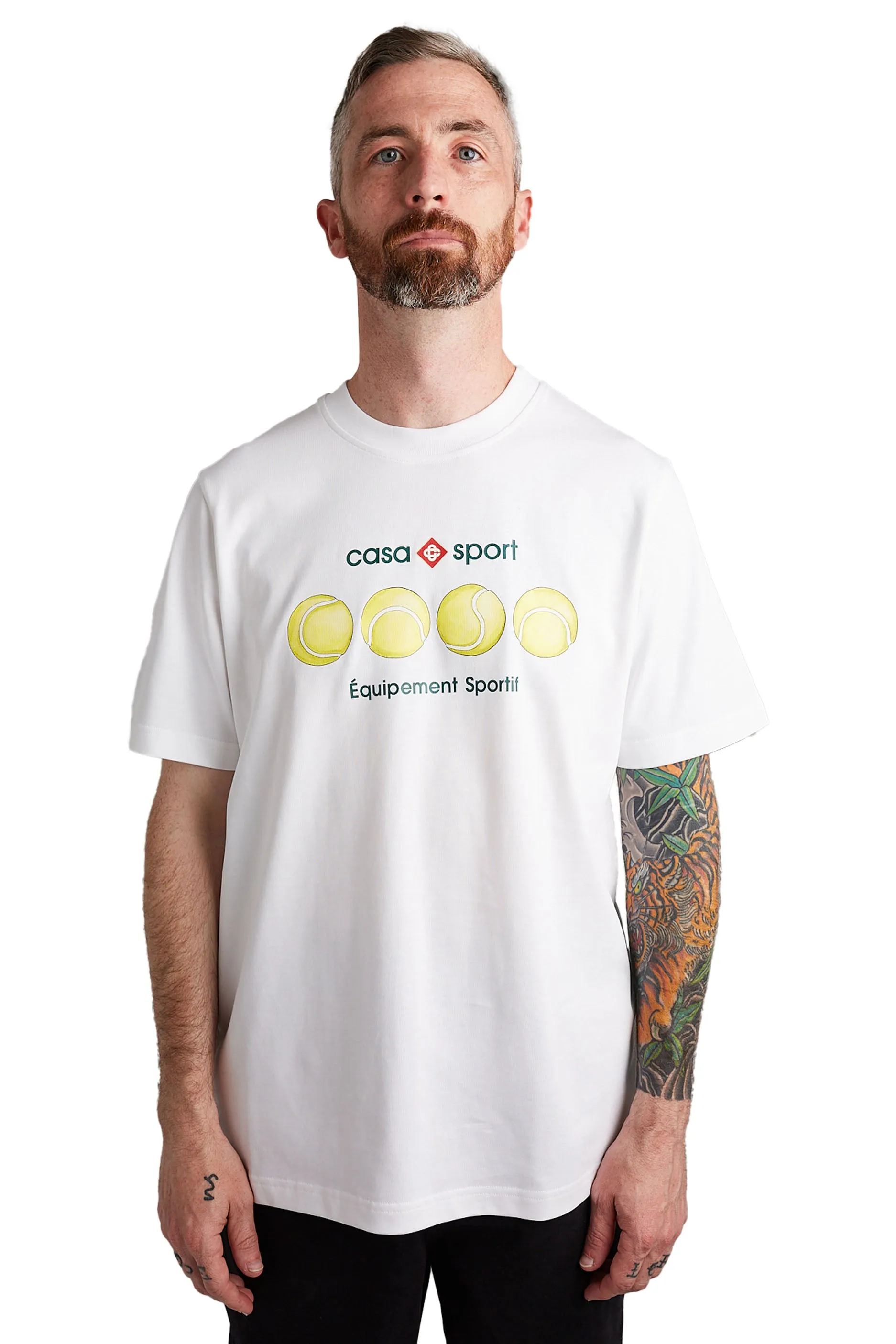 Casablanca Casa Sport Tennis Balls Tee 'Green/White'