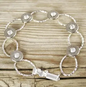 Dainty Silver Plated Chain Custom Bullet Bracelet