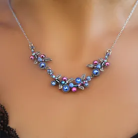 Firefly Swarovski Crystals and Sterling Silver Necklace