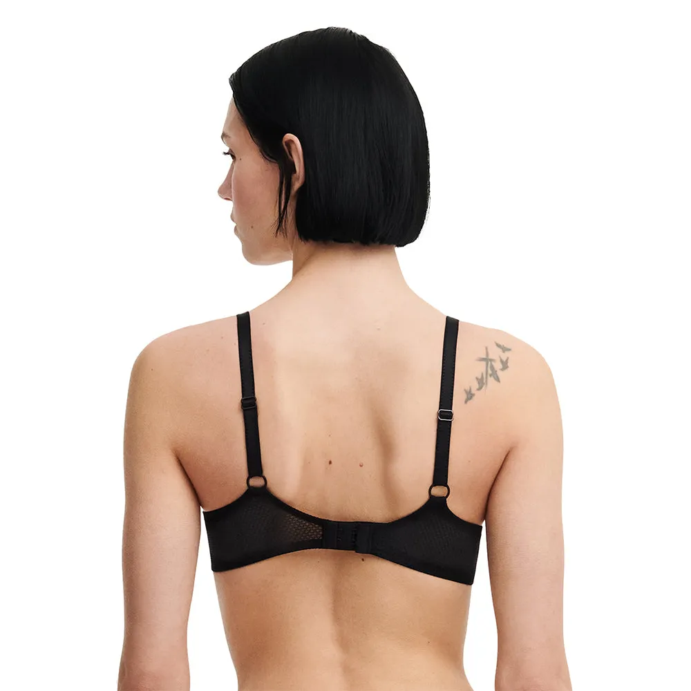 Fleurs Signature Leather Black Plunge T-Shirt Bra