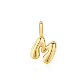 Gold M Letter Charm