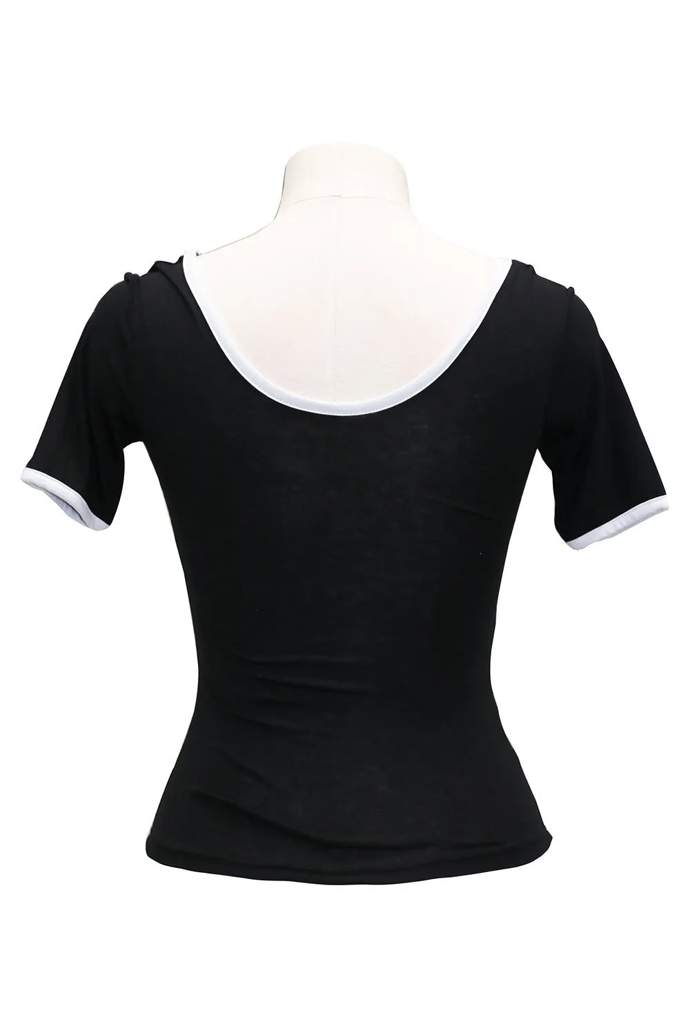 Lennon Scoop Neck Top w/Contrast Trim