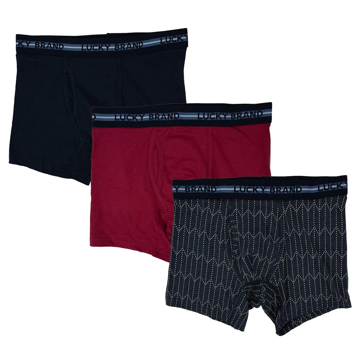 Lucky Brand Men's Stretch Boxer Briefs 3-Pack