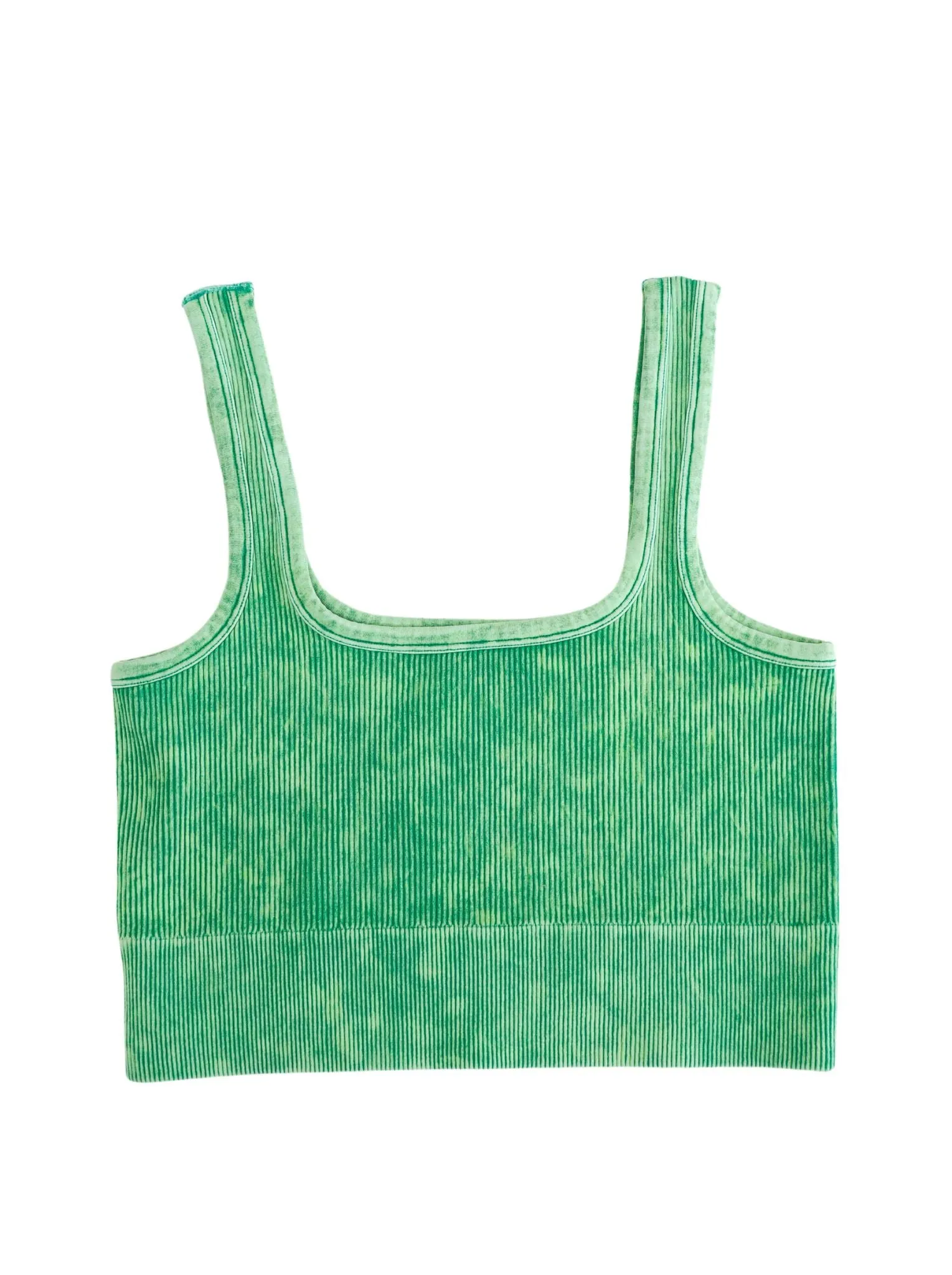 Madison Washed Ribbed Crop Top Bralette-2