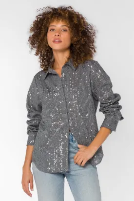 Michael Charcoal Sequin Shirt