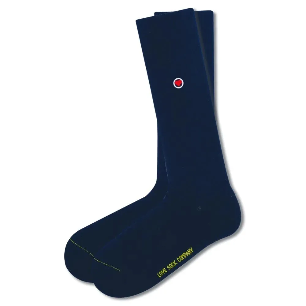 Navy Blue Solid Socks (M)