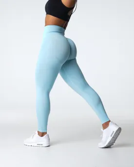 Pastel Blue Contour Seamless Leggings