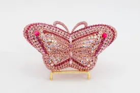 Pink Jeweled Papillon Evening Bag