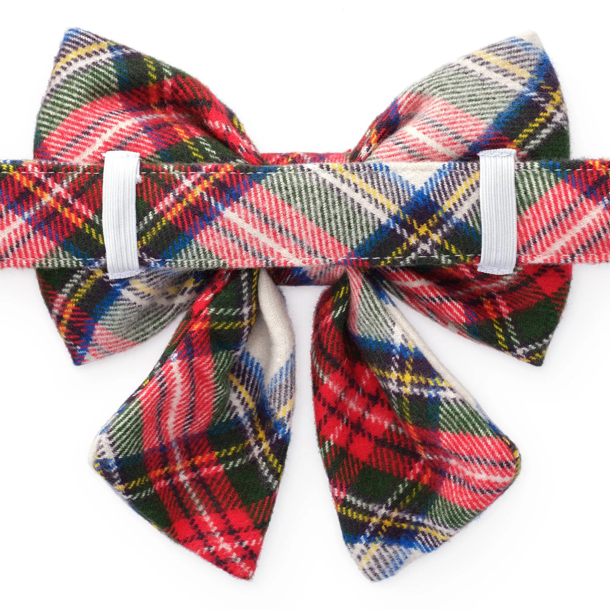 Regent Plaid Flannel Holiday Lady Dog Bow: Large