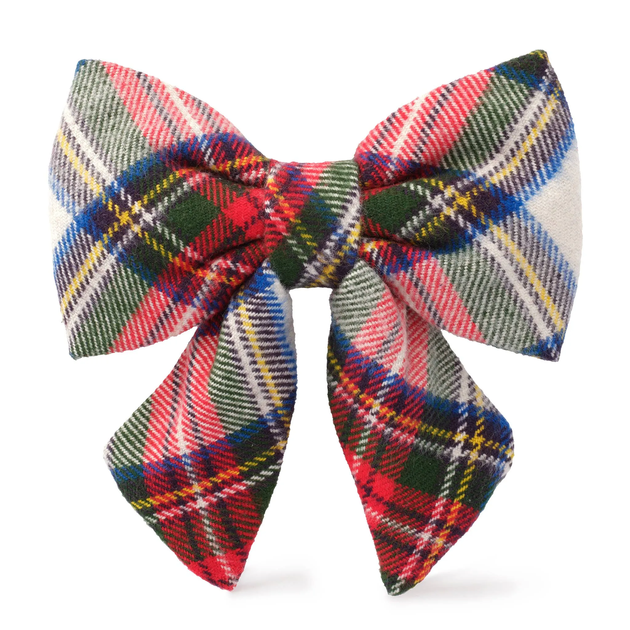 Regent Plaid Flannel Holiday Lady Dog Bow: Large