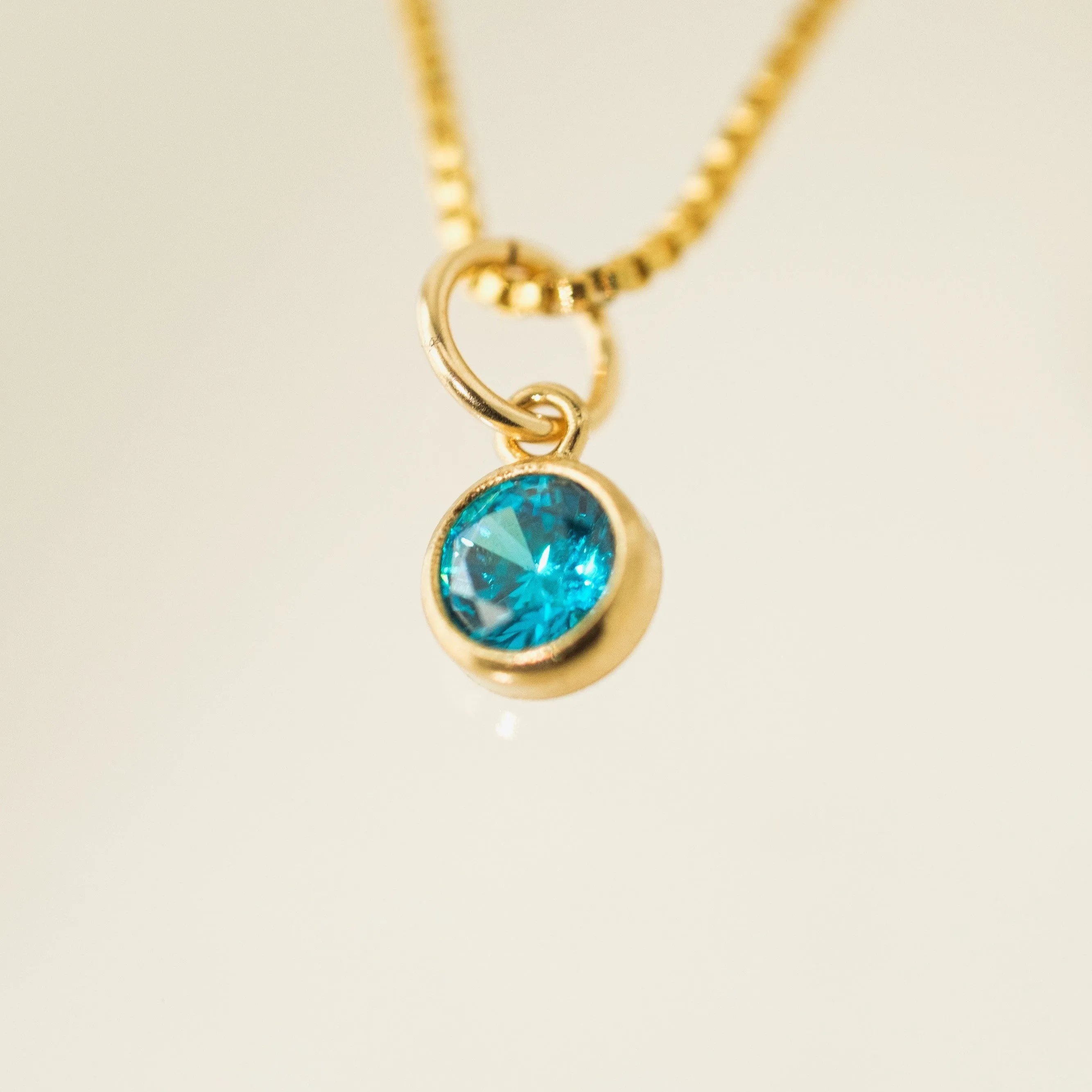 Sapphire Gold-Filled Charm