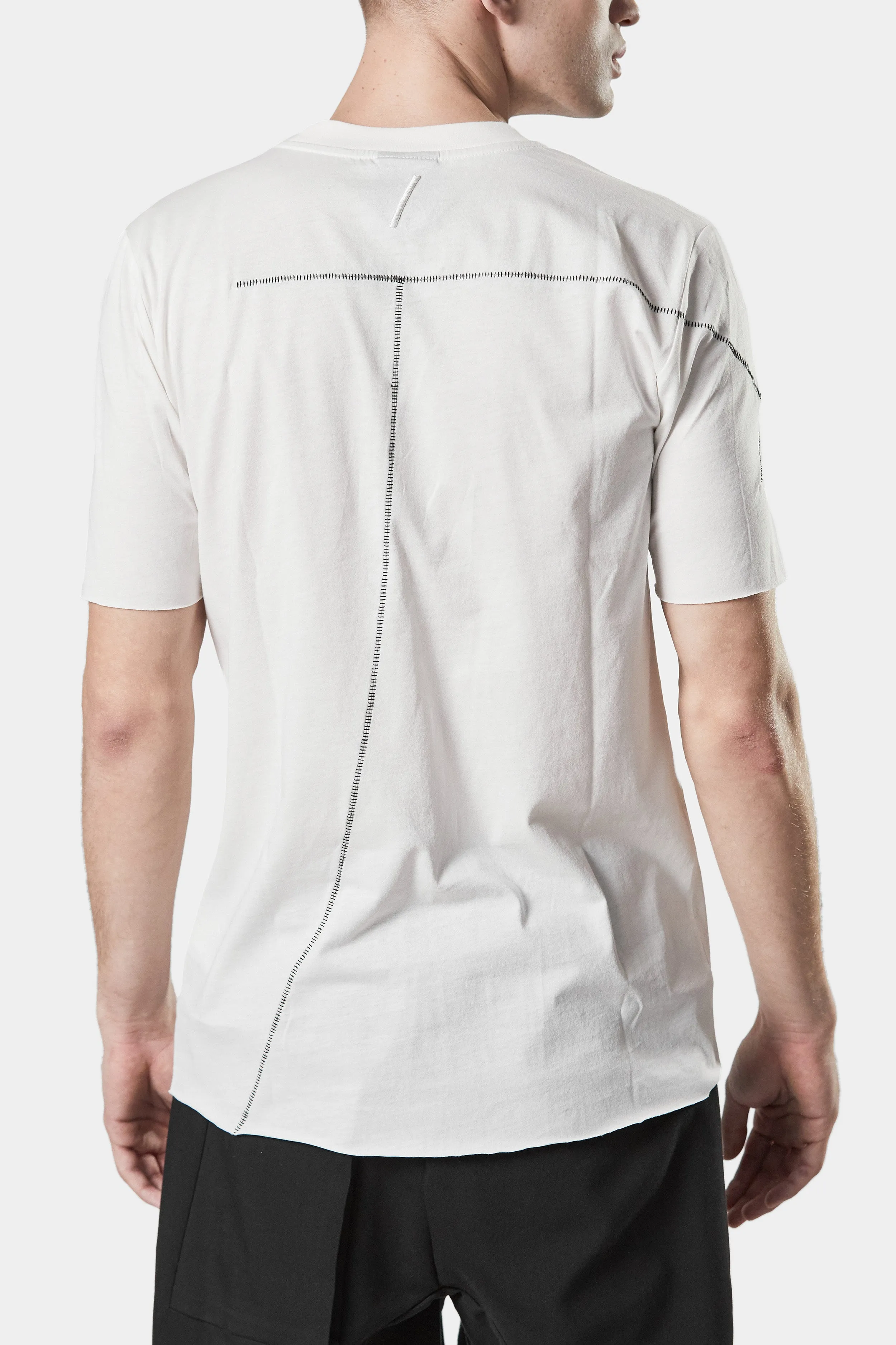 Scar stitch t-shirt, Cream White