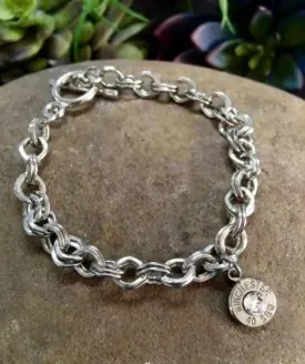 Silver Double Trouble Bullet Bracelet