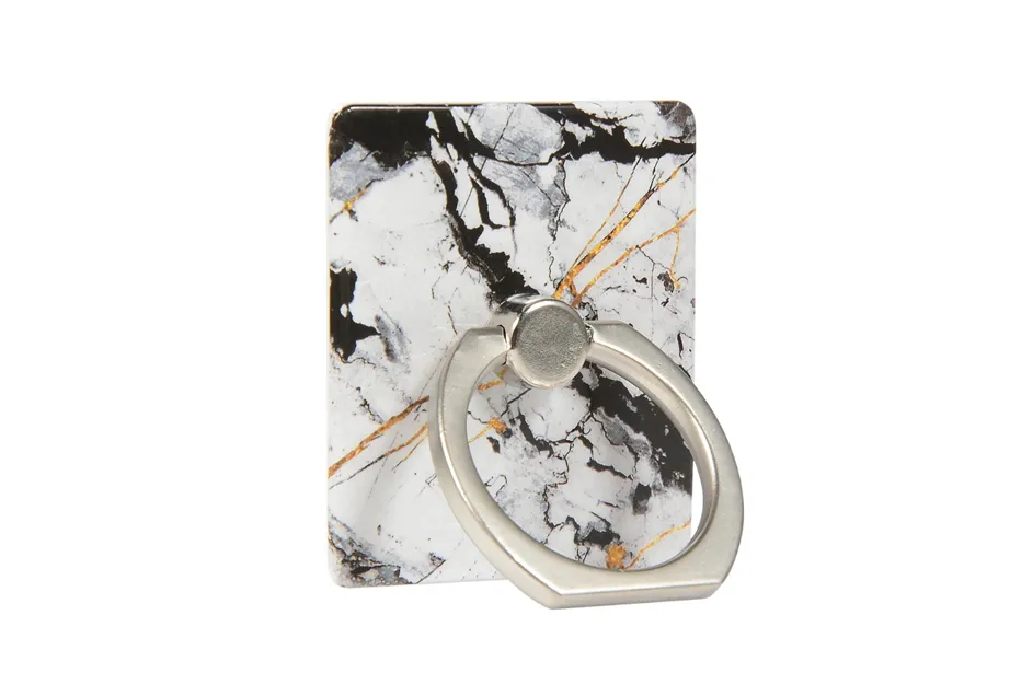 White Cracked Marble Ring Holder