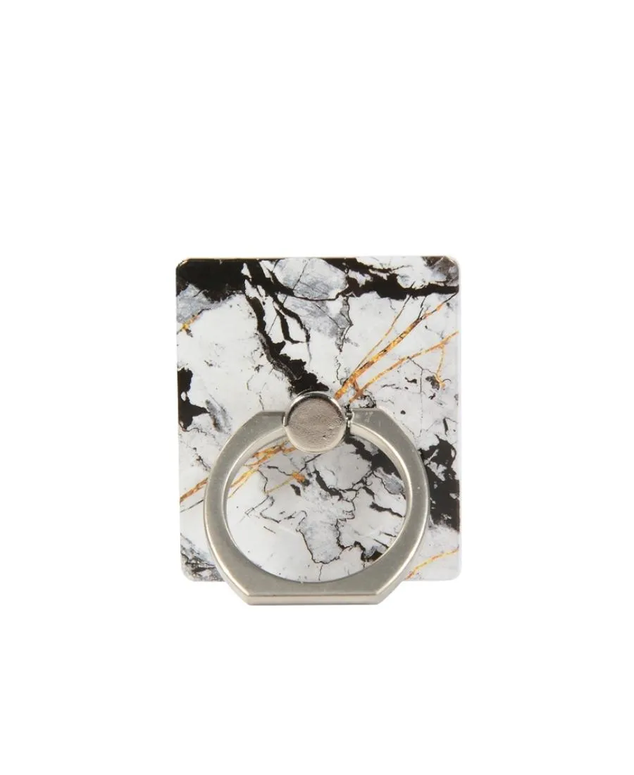 White Cracked Marble Ring Holder